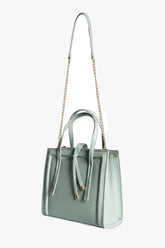 Classic Hazel Shoulder Bag - Cyan